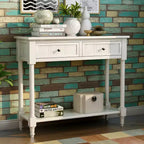 Console avec deux tiroirs et étagère inférieure