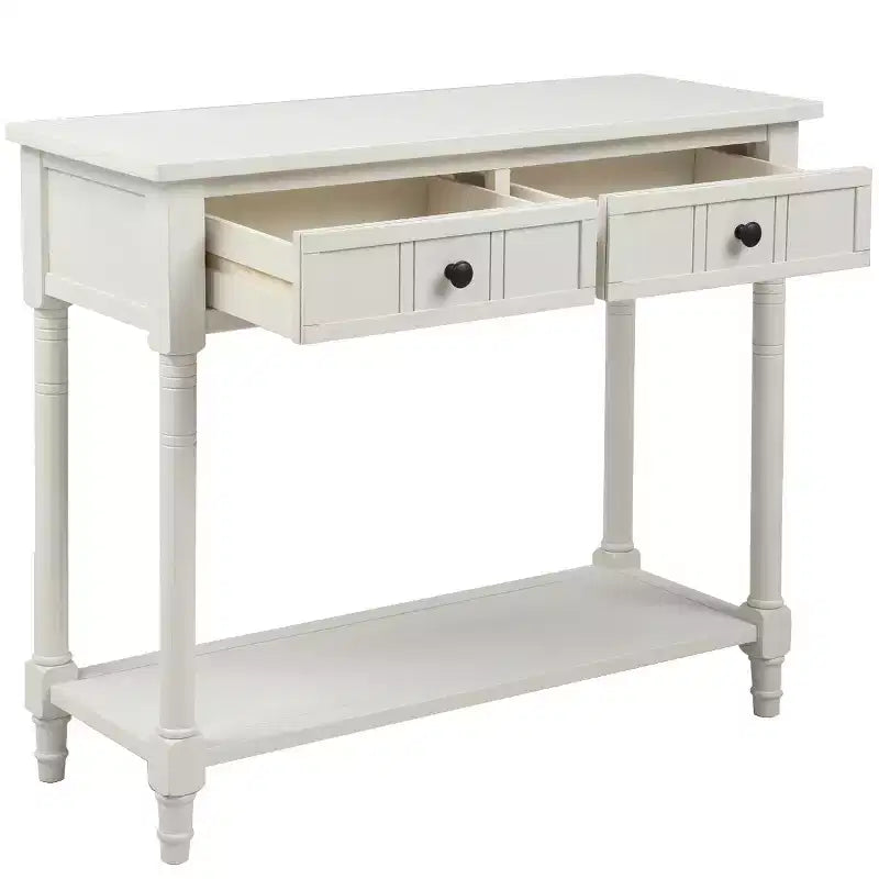 Console avec deux tiroirs et étagère inférieure