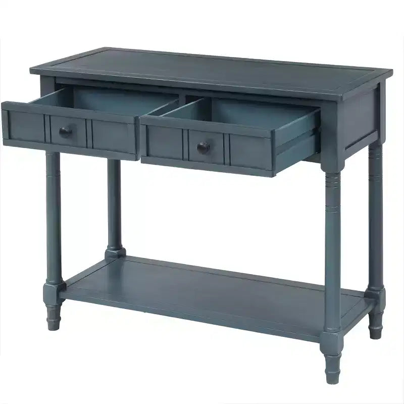 Console avec deux tiroirs et étagère inférieure