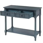 Console avec deux tiroirs et étagère inférieure
