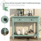 Console avec deux tiroirs et étagère inférieure