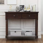 Console avec deux tiroirs et étagère inférieure