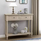 Console avec deux tiroirs et étagère inférieure