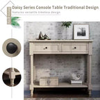 Console avec deux tiroirs et étagère inférieure