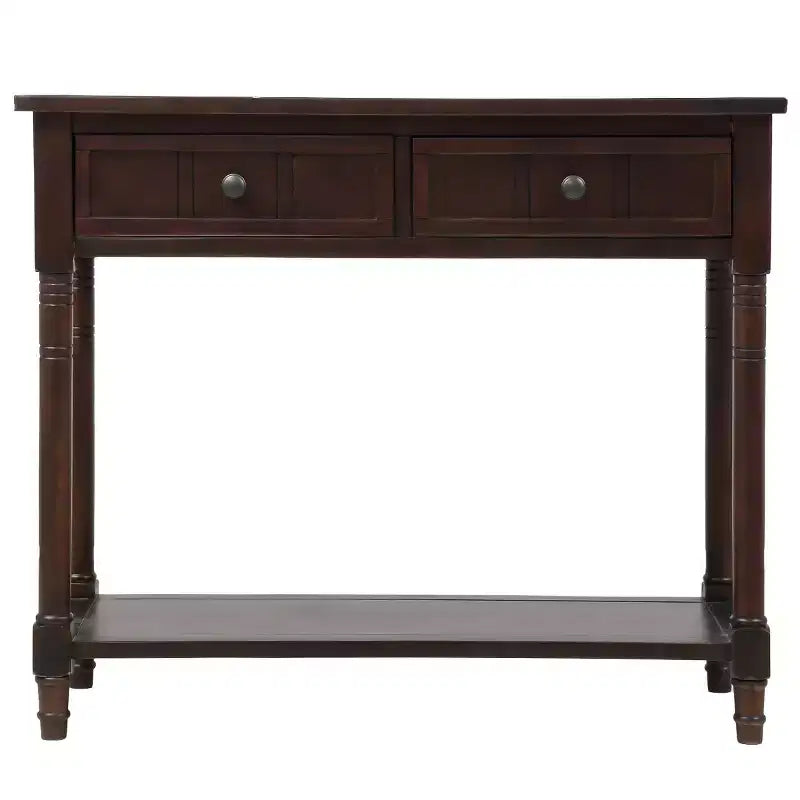 Console avec deux tiroirs et étagère inférieure