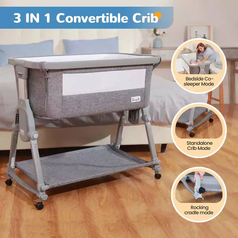 Bedside Bassinet with Rocking Function