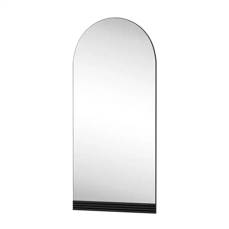 Miroir arqué pleine longueur avec cadre en métal, 31 x 70 po, noir