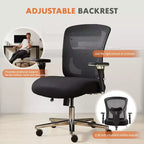 Chaise de bureau ergonomique en maille grande taille avec soutien lombaire