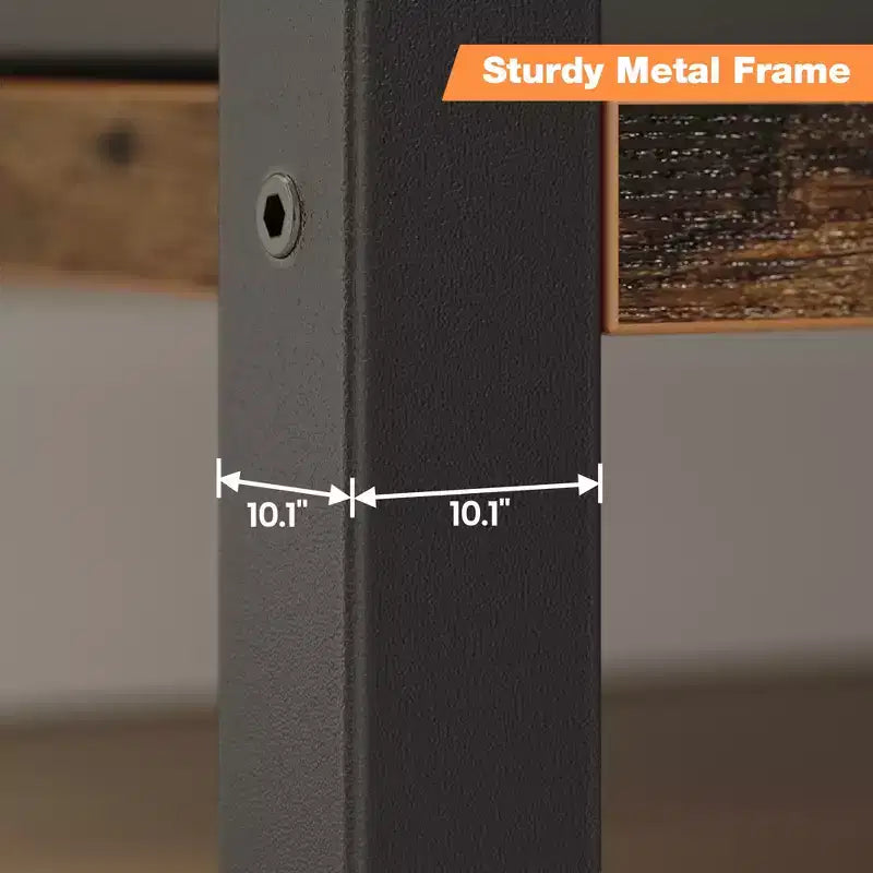 Étagère étroite à 6 niveaux avec protection des bords, structure en bois et fer