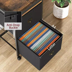Meuble de classement mobile avec tiroirs en tissu, Organiseur de rangement roulant sous le bureau pour bureau à domicile