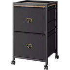 Meuble de classement mobile avec tiroirs en tissu, Organiseur de rangement roulant sous le bureau pour bureau à domicile