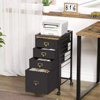 Meuble de classement mobile avec tiroirs en tissu, Organiseur de rangement roulant sous le bureau pour bureau à domicile