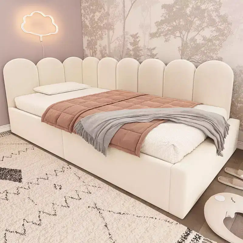 Twin Upholstered Platform Daybed with Hydraulic Storage and Metal Slatted Frame