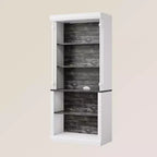 Bibliothèque à 5 niveaux avec armoire de rangement et éclairage LED