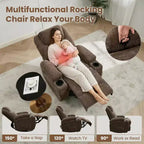 Fauteuil inclinable, pivotant à 360°, avec fonction massage et chauffage