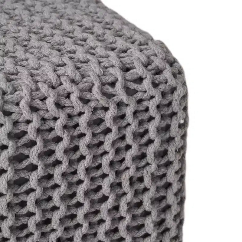 Pouf ottoman carré en coton