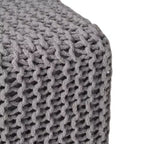 Pouf ottoman carré en coton