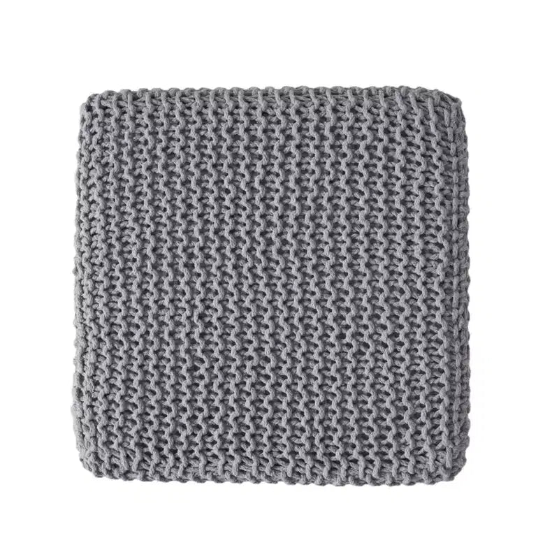 Pouf ottoman carré en coton