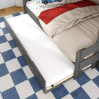 Twin Over Full Bunk Bed with Staircase and Trundle