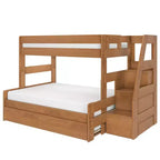 Twin Over Full Bunk Bed with Staircase and Trundle
