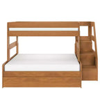 Twin Over Full Bunk Bed with Staircase and Trundle