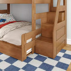 Twin Over Full Bunk Bed with Staircase and Trundle