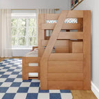 Twin Over Full Bunk Bed with Staircase and Trundle