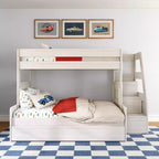 Twin Over Full Bunk Bed with Staircase and Trundle