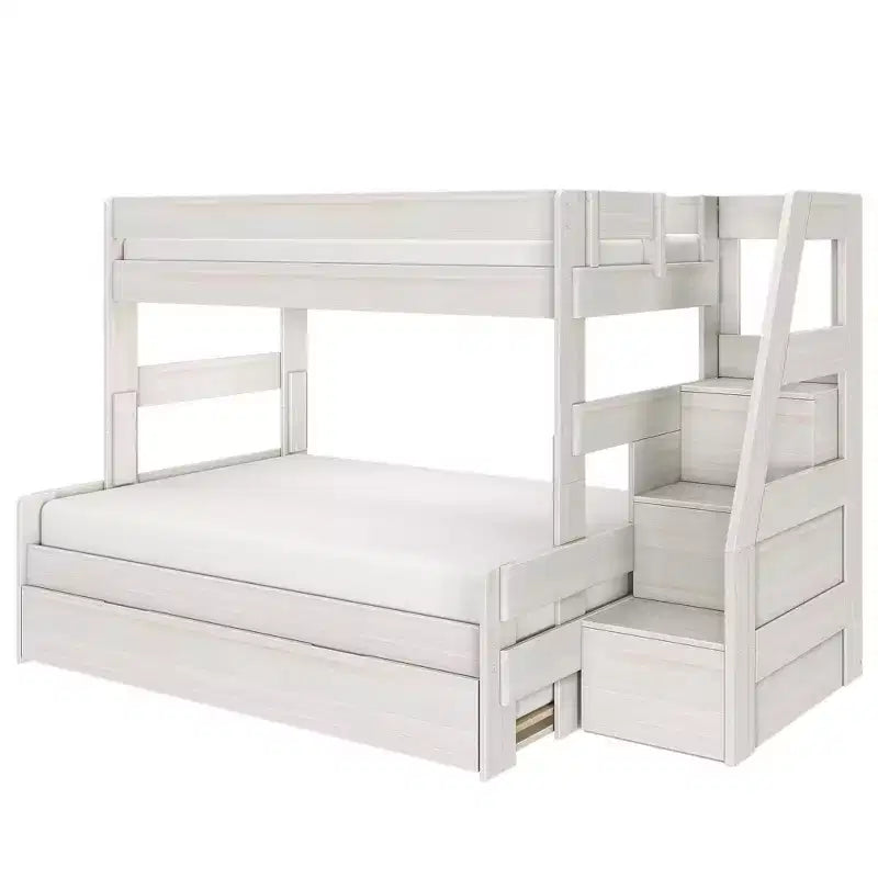 Twin Over Full Bunk Bed with Staircase and Trundle