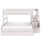 Twin Over Full Bunk Bed with Staircase and Trundle