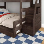 Twin Over Full Bunk Bed with Staircase and Trundle