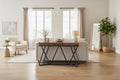 Lantine 55 Console Tables for Entryway, Industrial Wooden Sofa Table, Entryway Furniture with Geometric Metal Base for Living Room, Hallway
