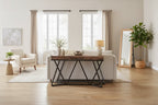Lantine 55 Console Tables for Entryway, Industrial Wooden Sofa Table, Entryway Furniture with Geometric Metal Base for Living Room, Hallway