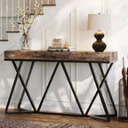 Console de 55" avec base métallique géométrique