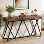 Console de 55" avec base métallique géométrique