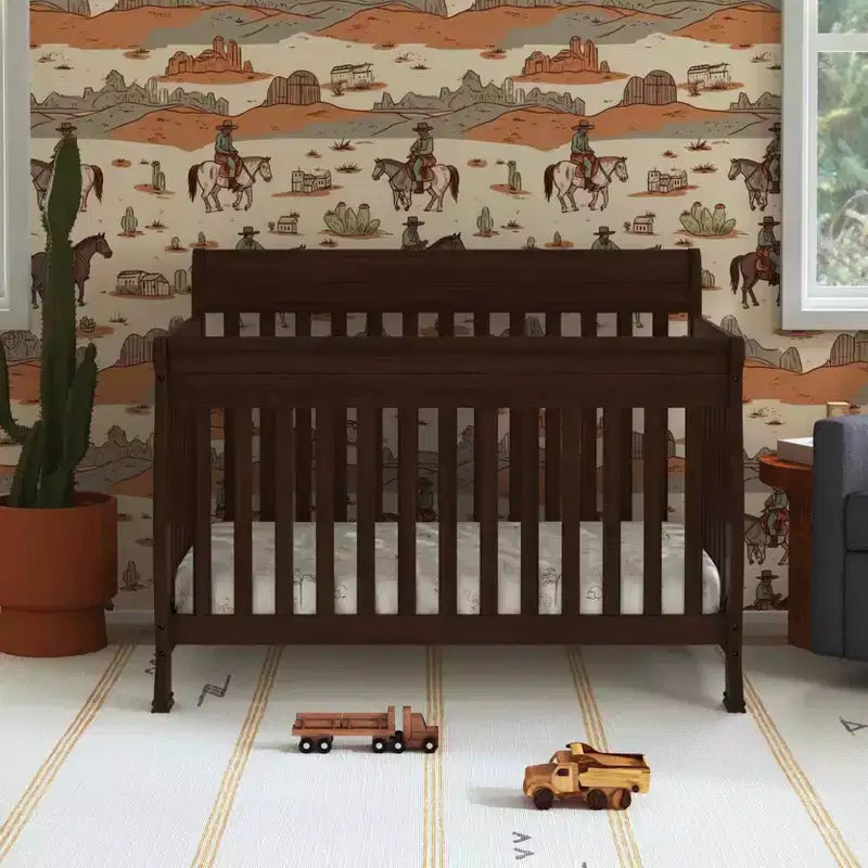 Lit de bébé convertible 4 en 1 – Bois de pin massif, Certifié GREENGUARD Gold