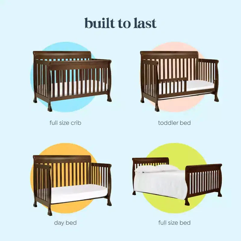 Lit de bébé convertible 4 en 1 – Bois de pin massif, Certifié GREENGUARD Gold