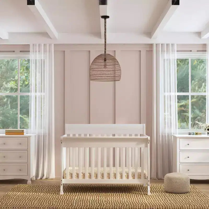 Lit de bébé convertible 4 en 1 – Bois de pin massif, Certifié GREENGUARD Gold