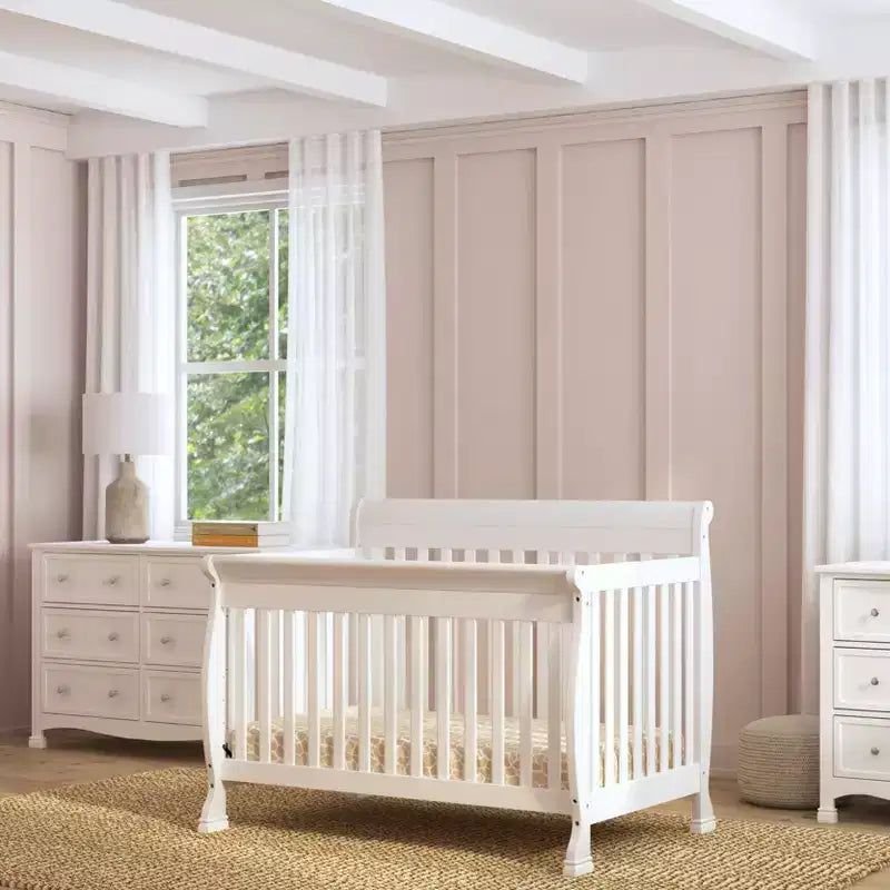 Lit de bébé convertible 4 en 1 – Bois de pin massif, Certifié GREENGUARD Gold