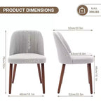 Chaise de salle à manger tapissée avec cadre en métal