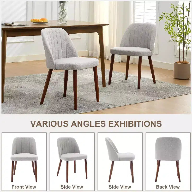 Chaise de salle à manger tapissée avec cadre en métal