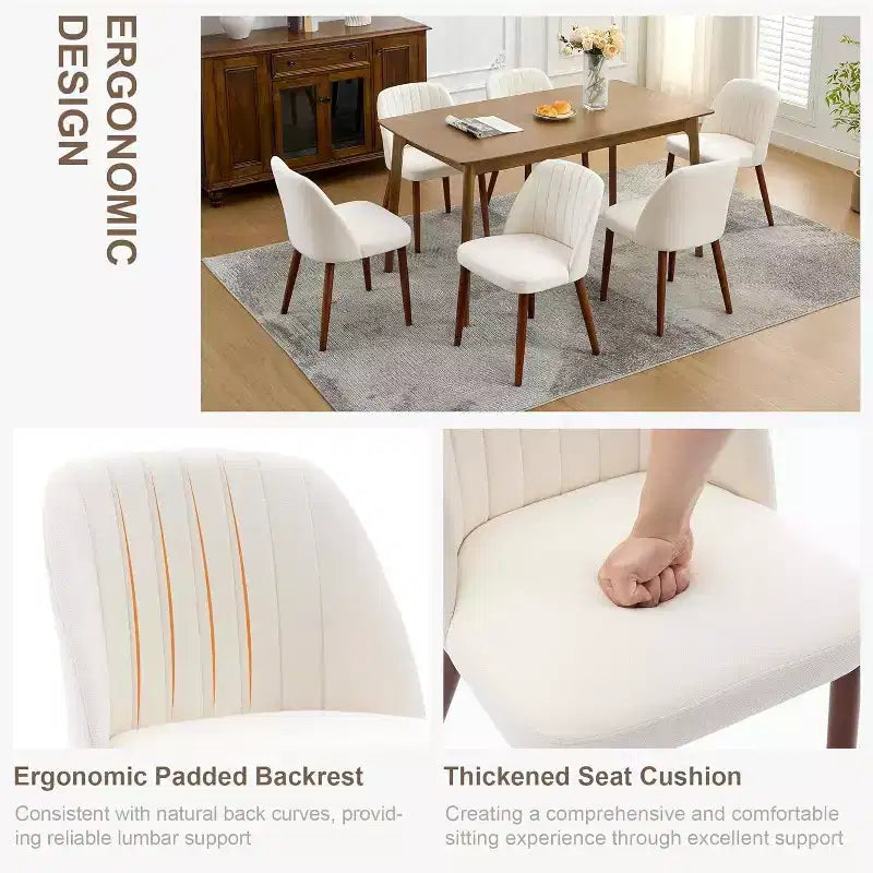 Chaise de salle à manger tapissée avec cadre en métal