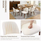 Chaise de salle à manger tapissée avec cadre en métal