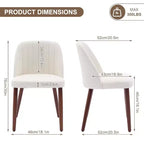 Chaise de salle à manger tapissée avec cadre en métal