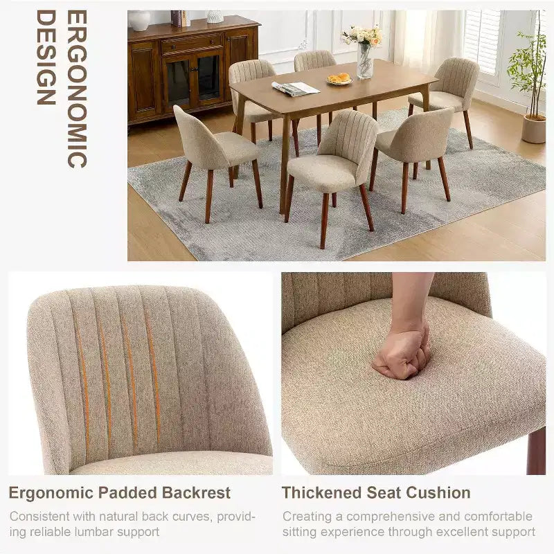 Chaise de salle à manger tapissée avec cadre en métal