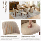 Chaise de salle à manger tapissée avec cadre en métal
