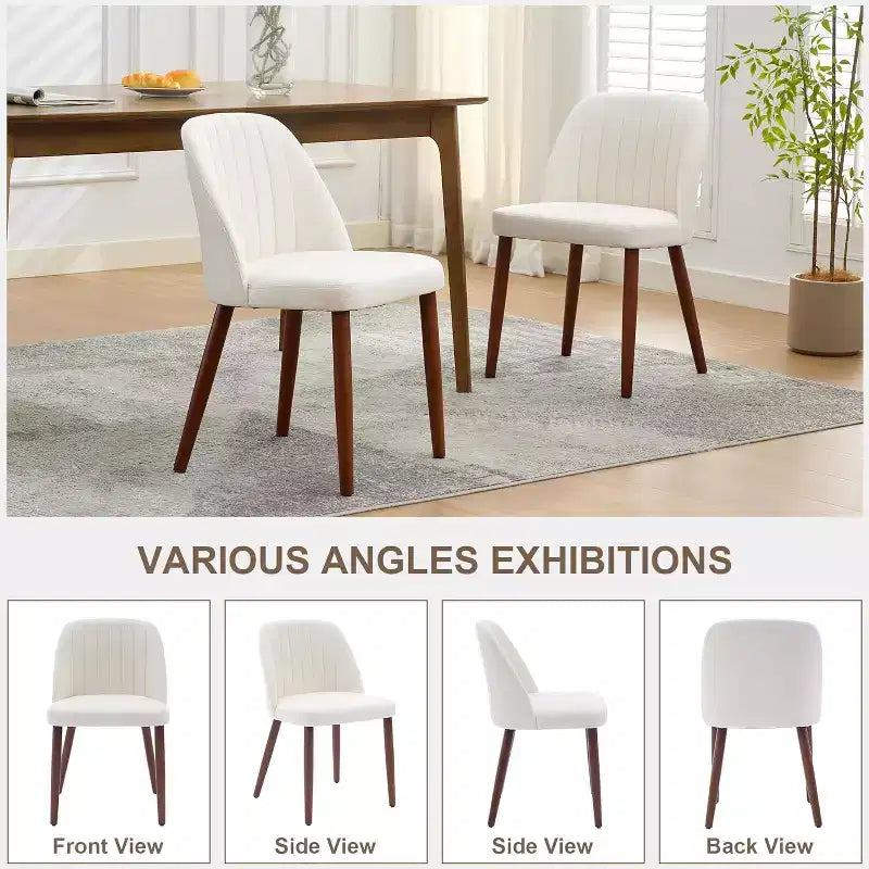 Chaise de salle à manger tapissée avec cadre en métal