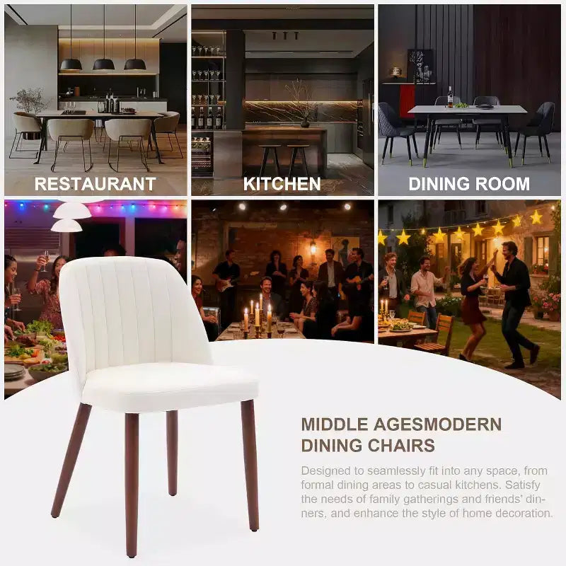 Chaise de salle à manger tapissée avec cadre en métal