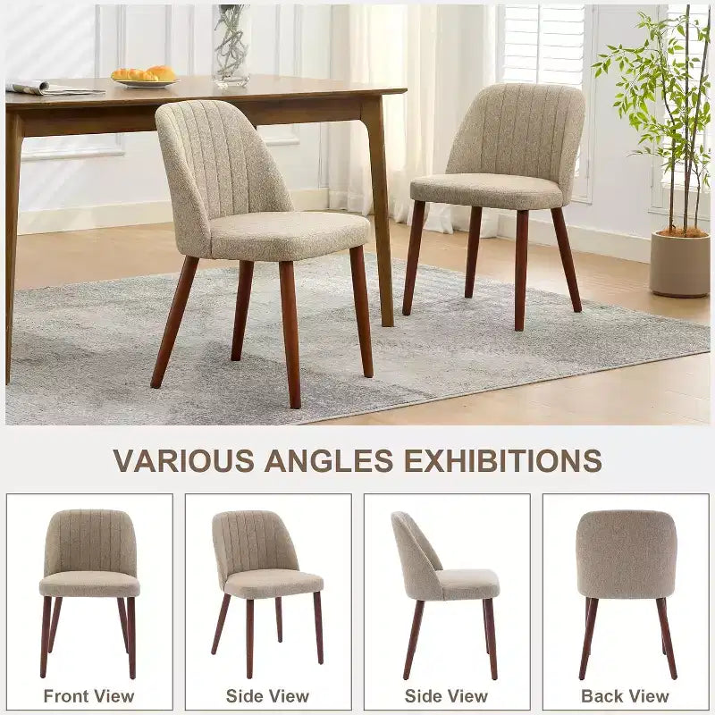Chaise de salle à manger tapissée avec cadre en métal