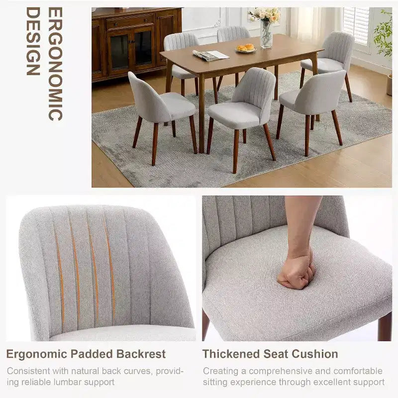 Chaise de salle à manger tapissée avec cadre en métal